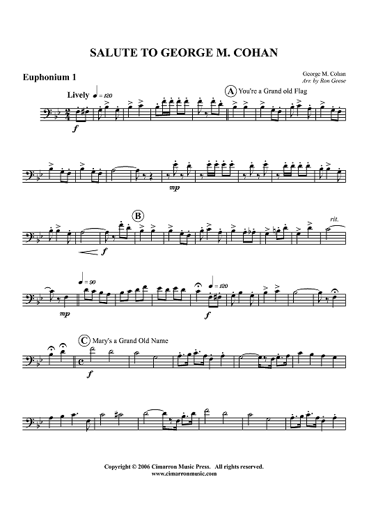 Salute to George M. Cohan - Euphonium 1 BC/TC