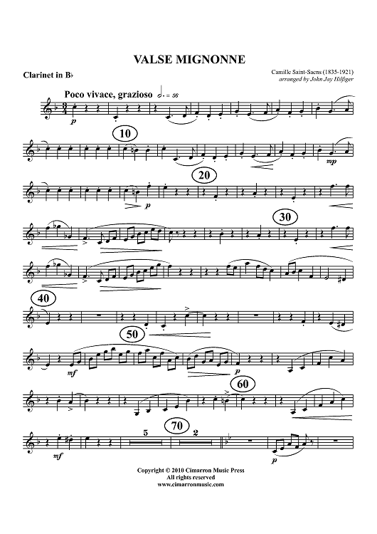 Valse Mignonne - Clarinet in Bb