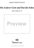 "Du wahrer Gott und Davids Sohn", Duet, No. 1 from Cantata No. 23: "Du wahrer Gott und Davids Sohn" - Piano Score