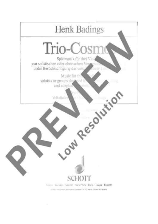 Trio-Cosmos - Performance Score