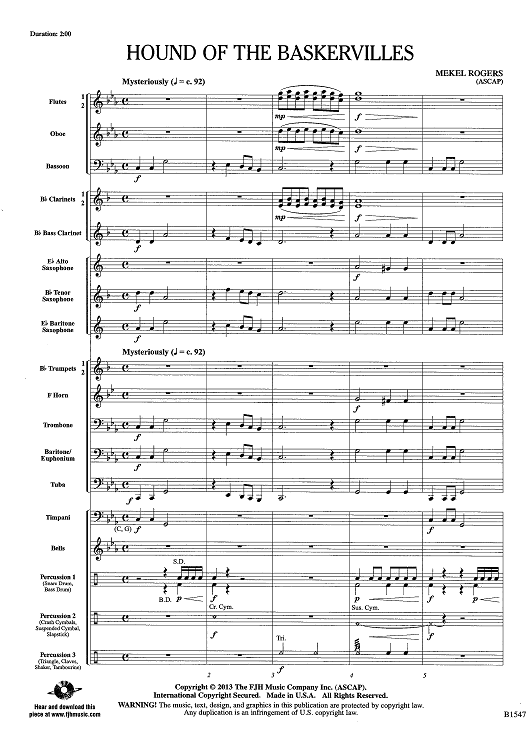 Hound of the Baskervilles - Score