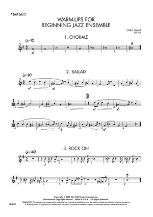 Warm-ups for Beginning Jazz Ensemble - Opt. Tenor Sax 2