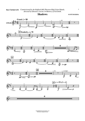 Shadows - Bass Clarinet in Bb