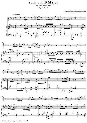 Sonata in D Major, Op. 91, No. 1 - Piano Score