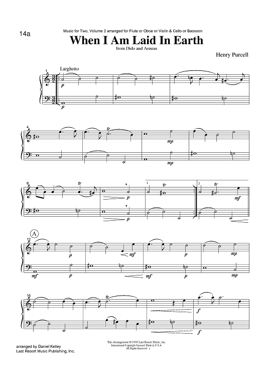 When I Am Laid In Earth - from Dido and Aeneas