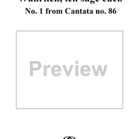 Wahrlich, ich sage euch - No. 1 from Cantata no. 86, BWV86