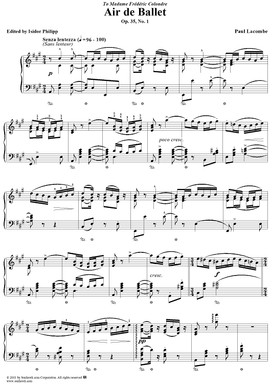 Air de ballet, op. 35, no. 1