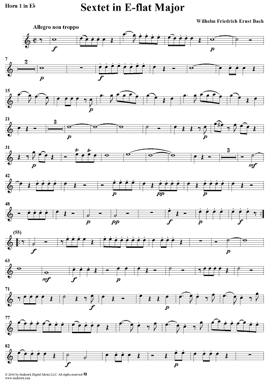 Sextet in E-flat Major - Cornet 1