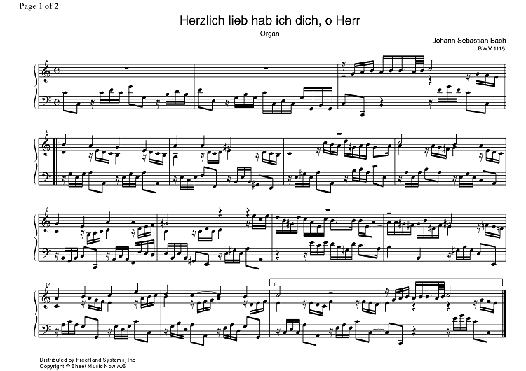 Herzlich lieb hab ich dich, o Herr BWV 1115
