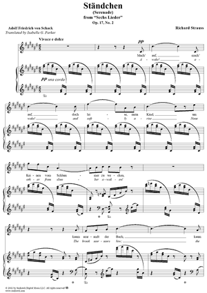 Six Lieder, Op. 17, No. 2: Ständchen (Serenade)