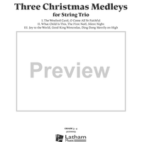 Three Christmas Medleys for String Trio - Violin