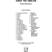 First We Dream - Score Cover