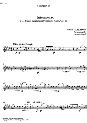 Intermezzo No. 4 - Clarinet