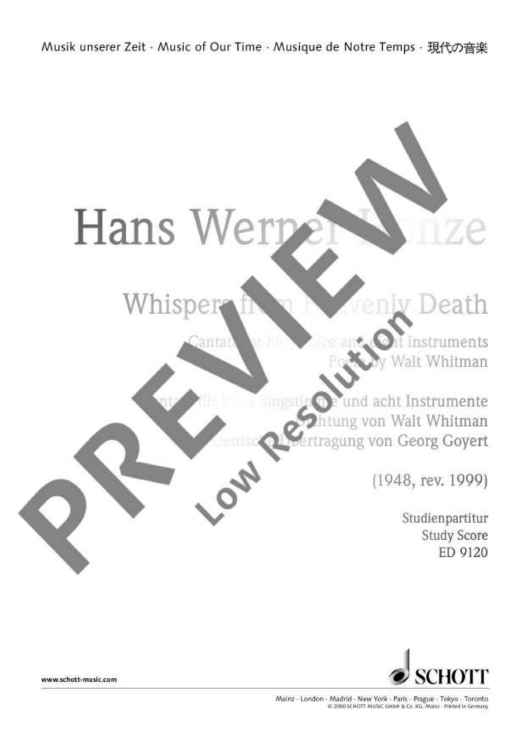Whispers from Heavenly Death - Full Score
