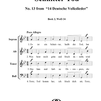 Schnitter Tod - No. 13 from "14 Deutsche Volkslieder" Book 2,  WoO 34