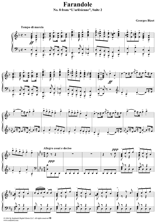 Farandole, No. 4 from "L'arlésienne", Suite 2