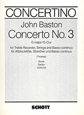 Concerto No. 3 G Major - Score