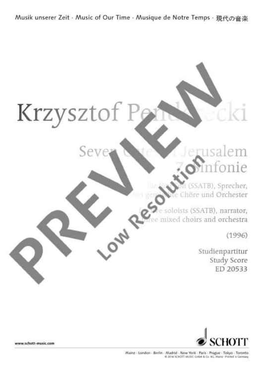 Seven Gates of Jerusalem - Symphony No. 7 - Full Score
