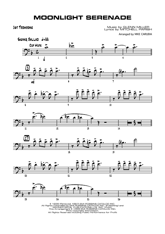 Moonlight Serenade - Trombone 1