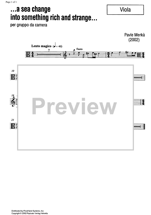 ...a sea change into something rich and strange - Viola