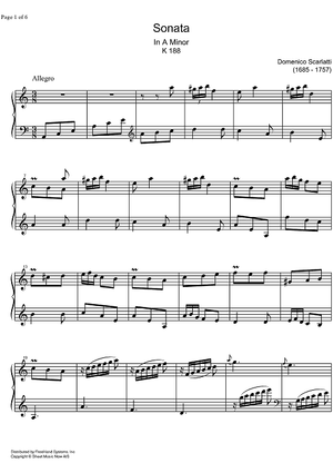 Sonata a minor K188