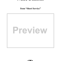 Nunc Dimittis - No. 9 from "Short Service"