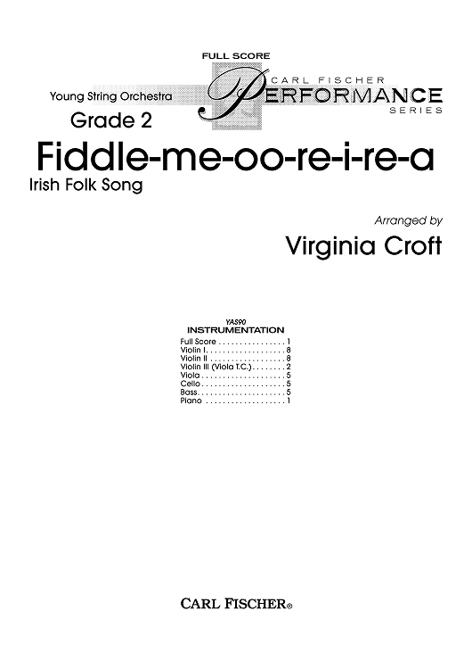 Fiddle-me-oo-re-i-re-a - Score