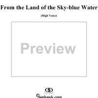 From the Land of the Sky-Blue Water - High Voice