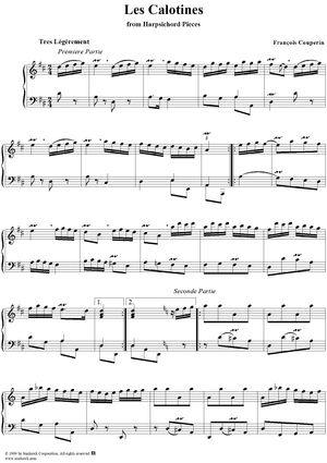 Harpsichord Pieces, Book 3, Suite 19, No. 2: Les Calotines