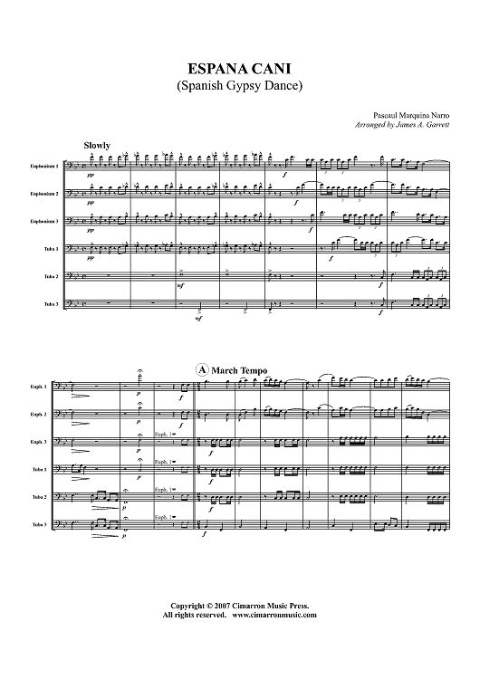Espana Cani (Spanish Gypsy Dance) - Score