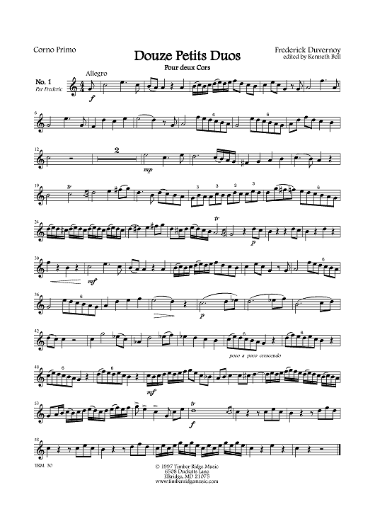 Douze Petits Duos - Horn 1
