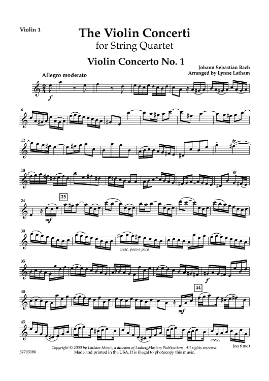 The Violin Concerti - Violin 1