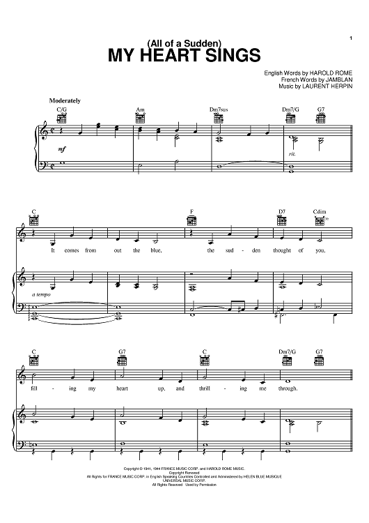 (All Of A Sudden) My Heart Sings