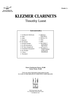 Klezmer Clarinets - Score Cover