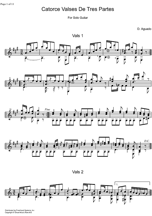 14 Valses de Tres partes