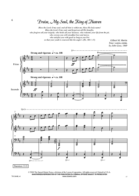 Praise, My Soul, the King of Heaven