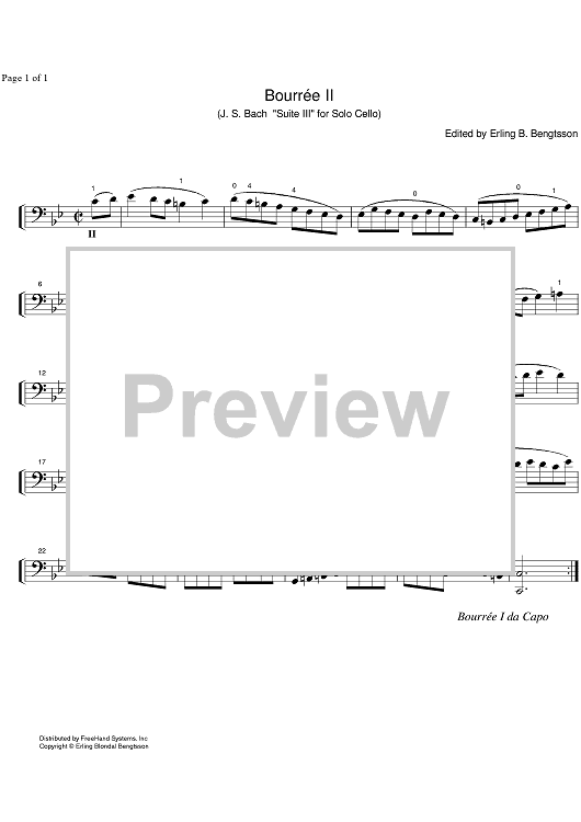 Suite No. 3 C Minor BWV 1009 - Cello
