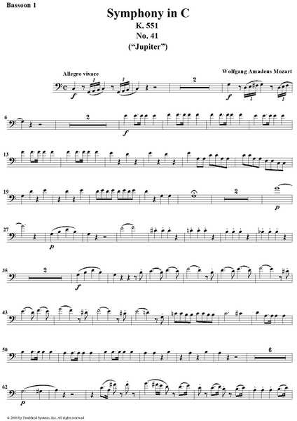 Symphony No. 41 in C Major, K551 (