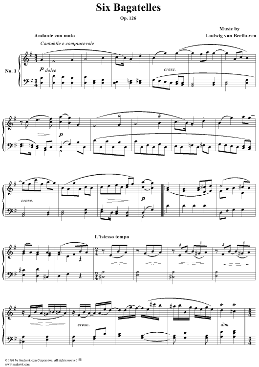 Six Bagatelles,  Op. 126