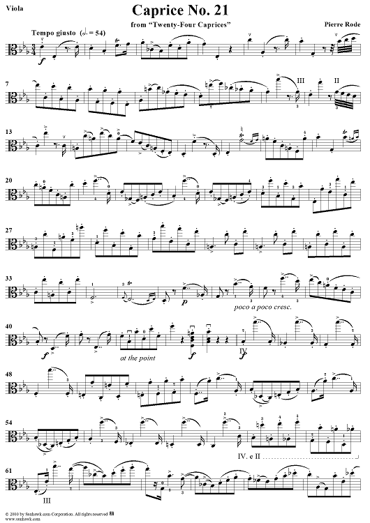 Caprice No. 21 from "Twenty-Four Caprices"