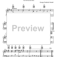 Bourree, La Rejouissance & Menuet from The Fireworks Music - Keyboard or Guitar