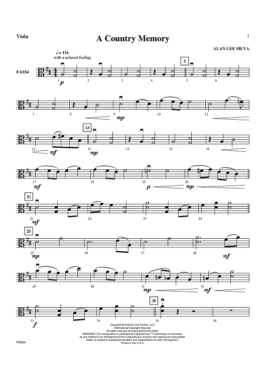 A Country Memory - Viola