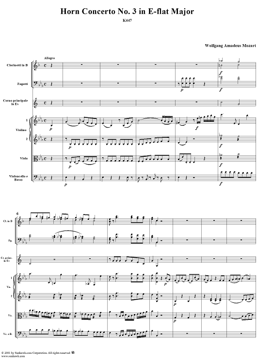 Horn Concerto No. 3 in E-flat Major, K447