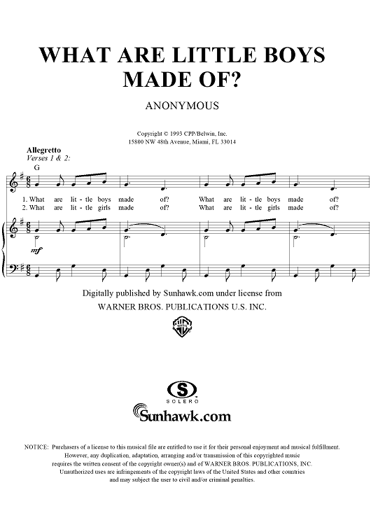 What Are Little Boys Made Of?