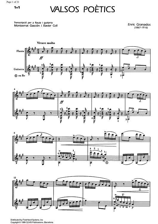 Valsos poétics - Score