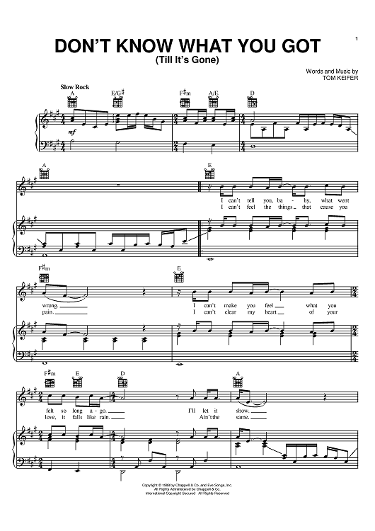 Don't Know What You Got (Till It's Gone)