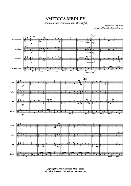 America Medley - America and America The Beautiful - Score