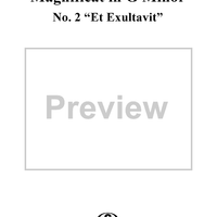 Magnificat in G Minor: No. 2, Et Exultavit