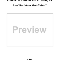 Sonata in C Major   - from "Der Getreue Music-Meister" - Score
