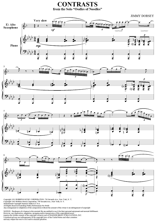 Contrasts - Piano Score